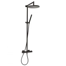 DEMM Shower brusekombination termostat med regnbruser mat sort 1208946968