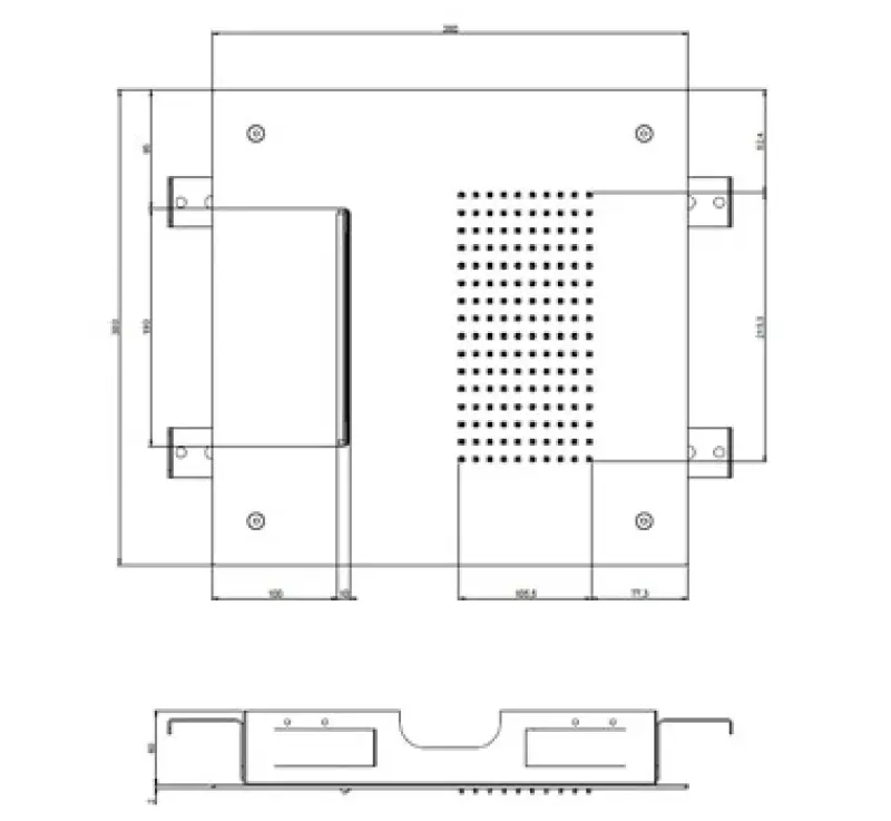 SB Square 316 Regnbruser indbygning med vandfald 38x38cm - RVS 1208946994