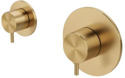 Waterevolution Flow indbygget brus termostat med 1 omskifter ventil børstet messing