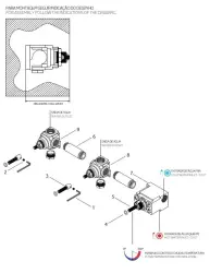 Waterevolution Flow indbygget brusertermostat med 2 stophaner, gun metal 1208948847