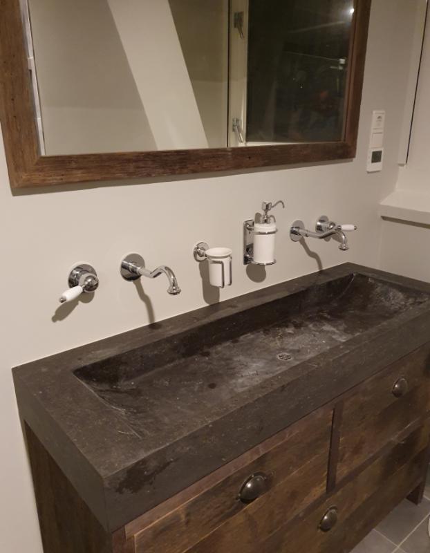 PB nostalgisk indbygningsvaskeblandingsbatteri Vintage tud 21 cm krom