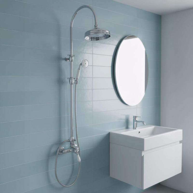 PB Nostalgisk Brusesæt med regnbruser krom