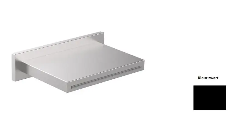 SB Square vandfald tud mat sort