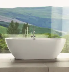 Waterevolution Flow fritstående badekararmatur med håndbruser krom T13301