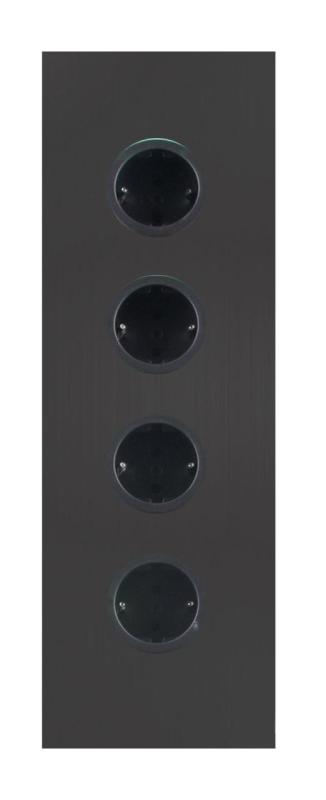 Indux Corner Energi-søjle med 4 stikkontakter, jordforbundet, sort 1208953219