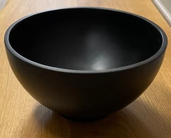 Solid S lille håndvask i Solid Surface, rund, 20 x 20 x 11 cm, mat sort, 1208953268