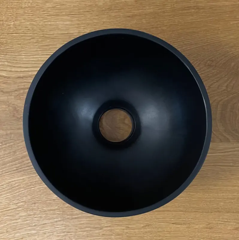Solid S lille håndvask i Solid Surface, rund, 20 x 20 x 11 cm, mat sort, 1208953268