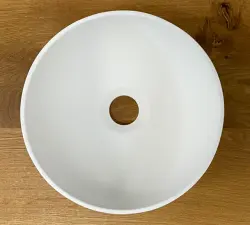 Solid S lille håndvask i Solid Surface, rund, 25 x 25 x 11 cm, mat hvid, 1208953272