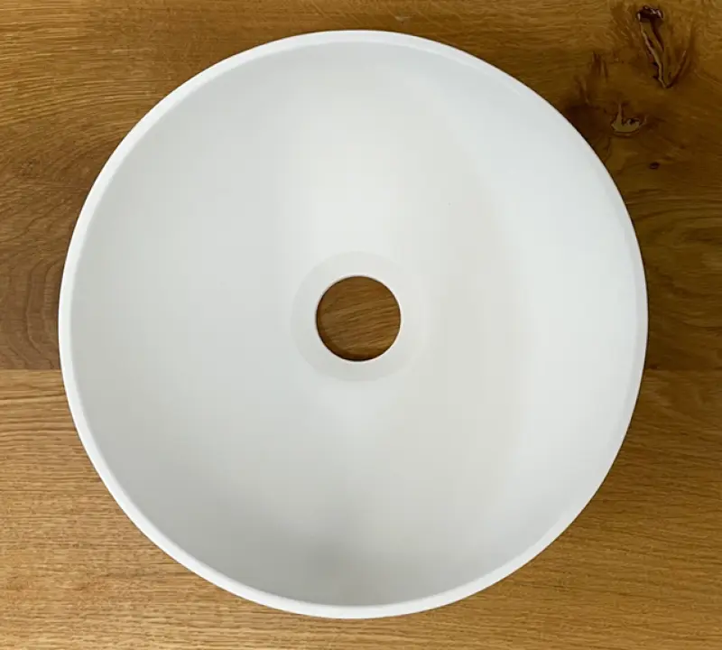 Solid S lille håndvask i Solid Surface, rund, 25 x 25 x 11 cm, mat hvid, 1208953272