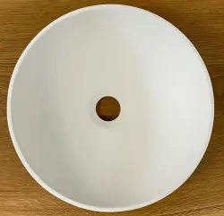 Solid S lille håndvask i Solid Surface, rund, 30 x 30 x 11 cm, mat hvid, 1208953273