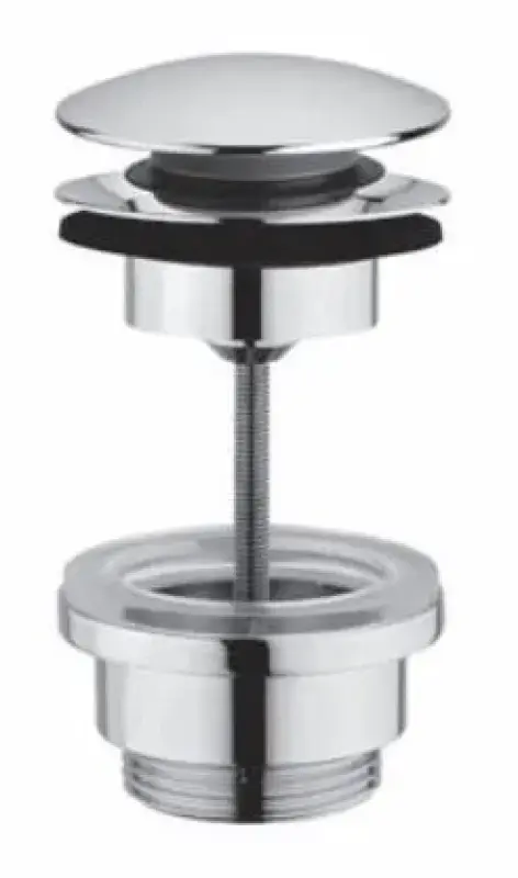 PB Unix håndvaskprop 1 1/4 låsbar push up click clack rustfrit stål 1208953285