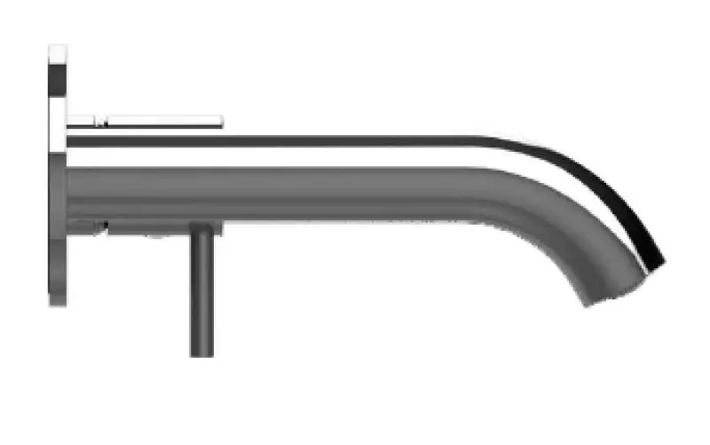 SB Round indbygget håndvaskarmatur mat sort - 102mm