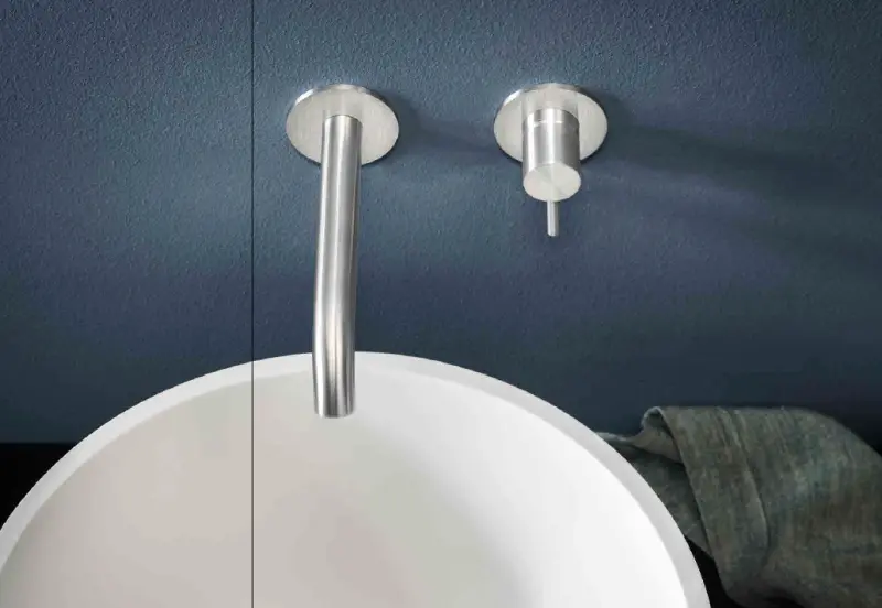 SB Round 316 indbygget håndvaskarmatur Gun Metal PVD 132mm