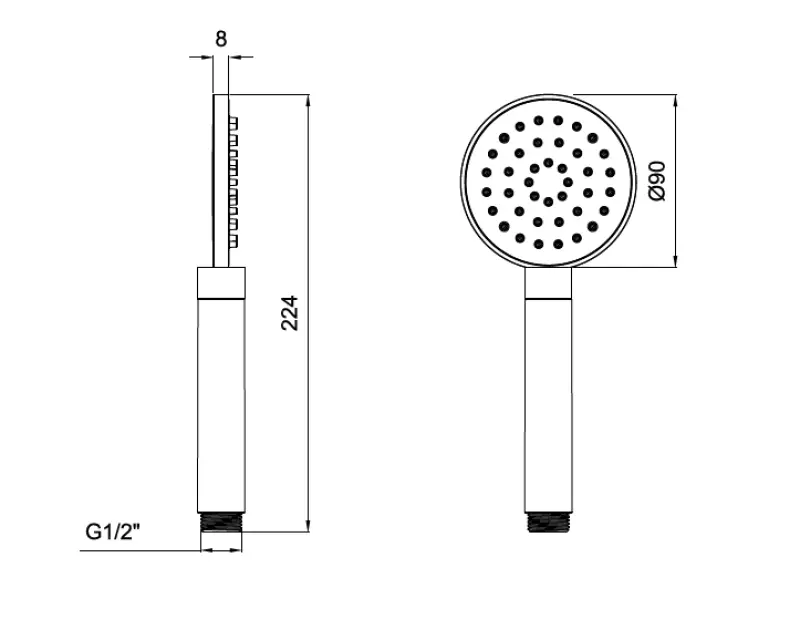 SB Rubinetterie Universal håndbrusersæt med slange og ophængskrog børstet messing guld PVD 1208953551