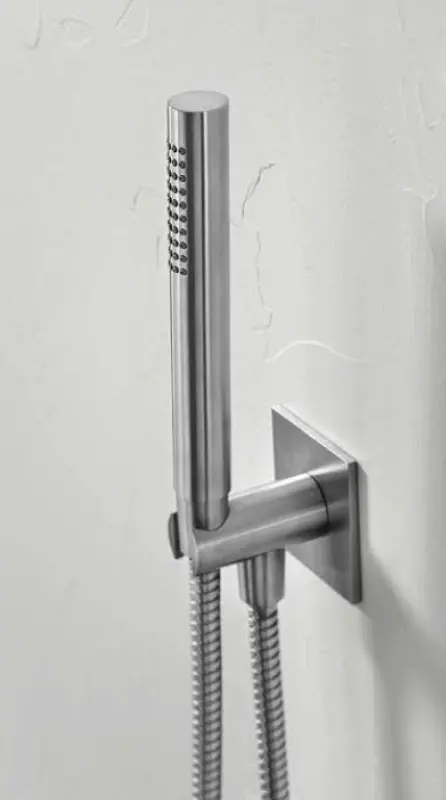 SB 316 Firkantet håndbrusersæt med slange og ophængskrog i rustfrit stål