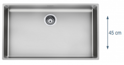 Foster L45 Speciel 45 cm lang rustfrit stål Stor Vask 80 x 45 cm Underbygning 1208953743