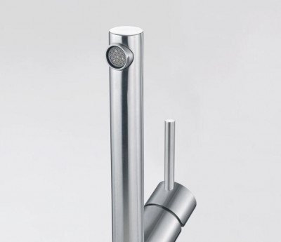 Franke Orbit massiv rustfrit stål lav køkkenarmatur med drejelig tud inox 115.0569.290