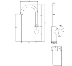 Waterevolution Flow håndvaskarmatur høj model mat hvid T1121FUBR