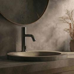 WaterEvolution Flow elektronisk håndvaskarmatur med infrarød sensor på batterier Gun Metal T110GME