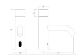 Waterevolution Flow elektronisk håndvaskarmatur infrarød på 230volt kobber T110EECPE