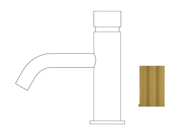 Waterevolution Flow Vaskekran selvlukkende børstet messing T110TPLE