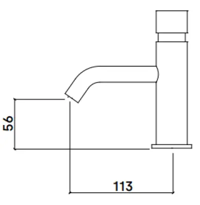 Waterevolution Flow Vaskekran selvlukkende børstet messing T110TPLE