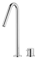 Waterevolution Flow 2-hole sink faucet chrome with high V-Shaped 227mm spout T1122V01
