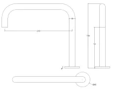 Waterevolution Flow 2-huls håndvaskarmatur børstet messing T112HLE