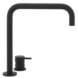 Waterevolution Flow 2-huls håndvaskarmatur høj tud 222 mat sort T122HPR