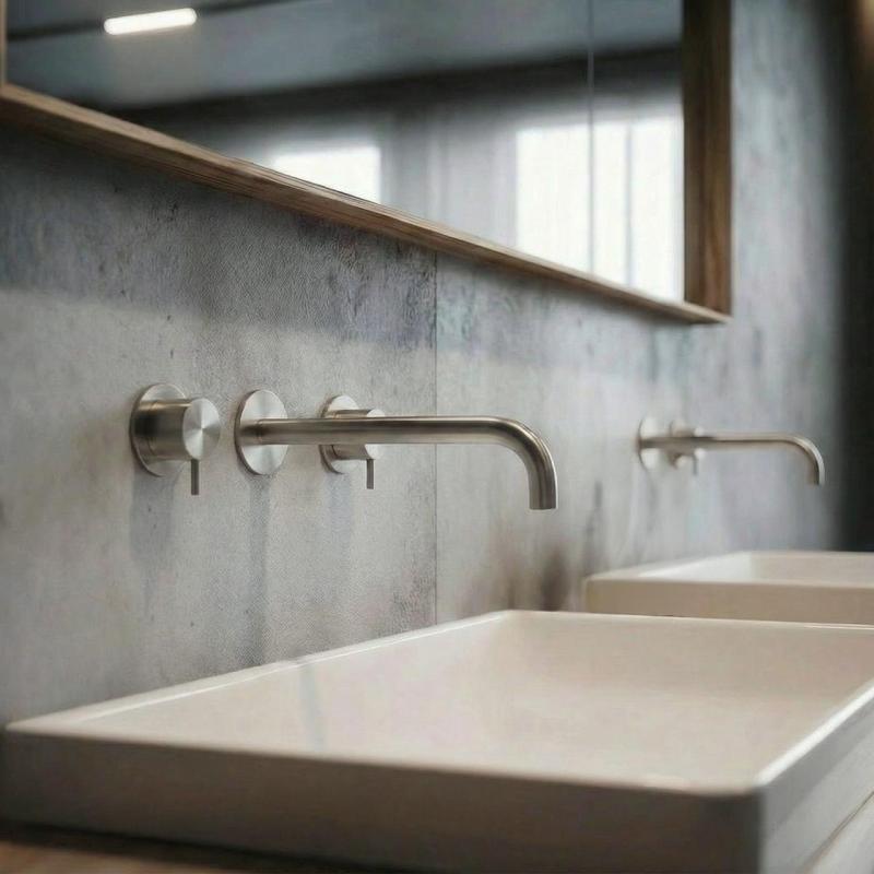 Waterevolution Flow 3-Hole Under-Counter Sink Faucet, All Stainless Steel with 21 cm Spout T1163FIE-21