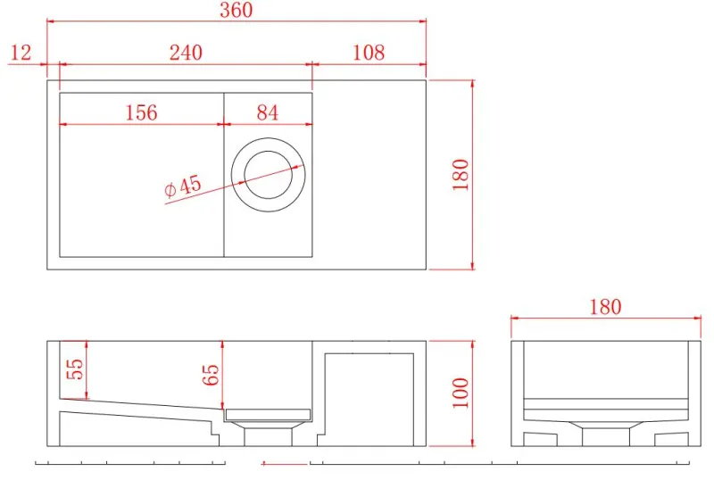 Solid-S Vandfontæne i solid surface, mat sort, B36xD18xH10 cm, med dæksel, højre model uden vandudløbshul, 1208954164