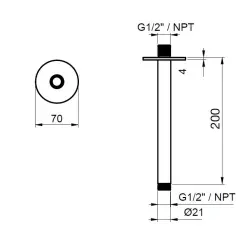 SB Round 316 loftbruserarm rund 20cm fuld rustfrit stål 1208954188