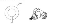 Waterevolution Flow indbygnings stophane Børstet Messing T143EBLE