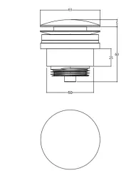 Waterevolution Flow afløbsprop 1.1/4 hvid VAL1BR