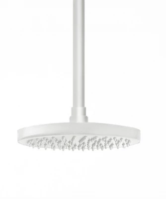 Waterevolution Flow overhead shower 250 mm with ceiling connection, matte white T164225BR
