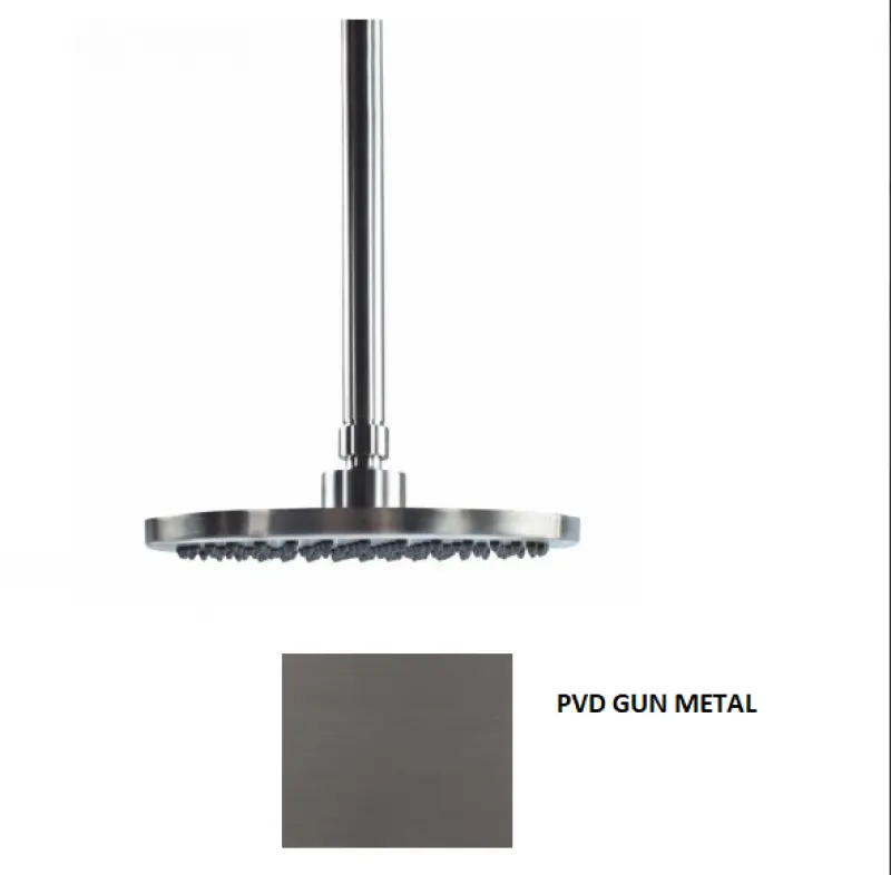 Waterevolution Flow hovedbruser 250 mm med loftstilslutning PVD Gun Metal T164225GME