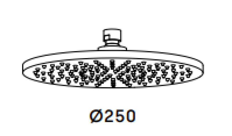 Waterevolution Flow hovedbruser 250mm PVD Børstet Kobber T164325CPE