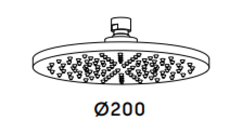 Waterevolution Flow hovedbruser 200mm PVD Gun Metal T1643GME
