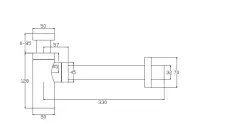 Waterevolution Flow design sifon PVD light guld SIF1WGE