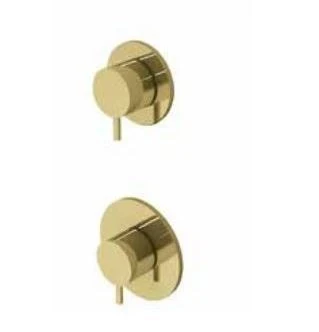 Waterevolution Flow indbygget brusetermostat med 1 omskifterhane, lys guld 1208954644