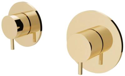 Waterevolution Flow indbygget brusetermostat med 1 omskifterhane, lys guld 1208954644