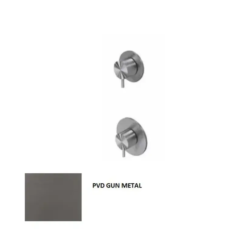 Waterevolution Flow indbygget brusetermostat med 1 omskifterhane, lys guld 1208954644