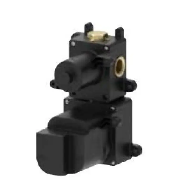 SB 316 AESTHETICS Rund Indbygget termostatventil med 2 udgange / stop-omskifterventil PVD gun metal børstet 1208954918