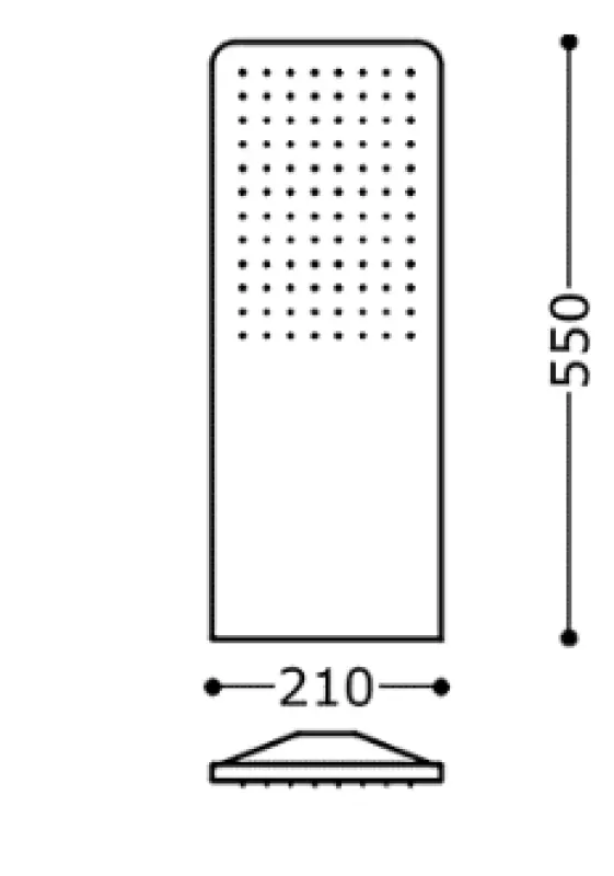 Hovedbruser Tres Væg 21x55 cm Runde Hjørner Mat Hvid 29990307BM
