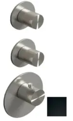SB AESTHETICS Rund Indbygget termostatventil med 4 udgange/ 2x stop-omskifter mat sort 1208954961