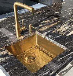 Lorreine vask bundrist PVD guld gylden vaskerist 34x40cm 1208955089