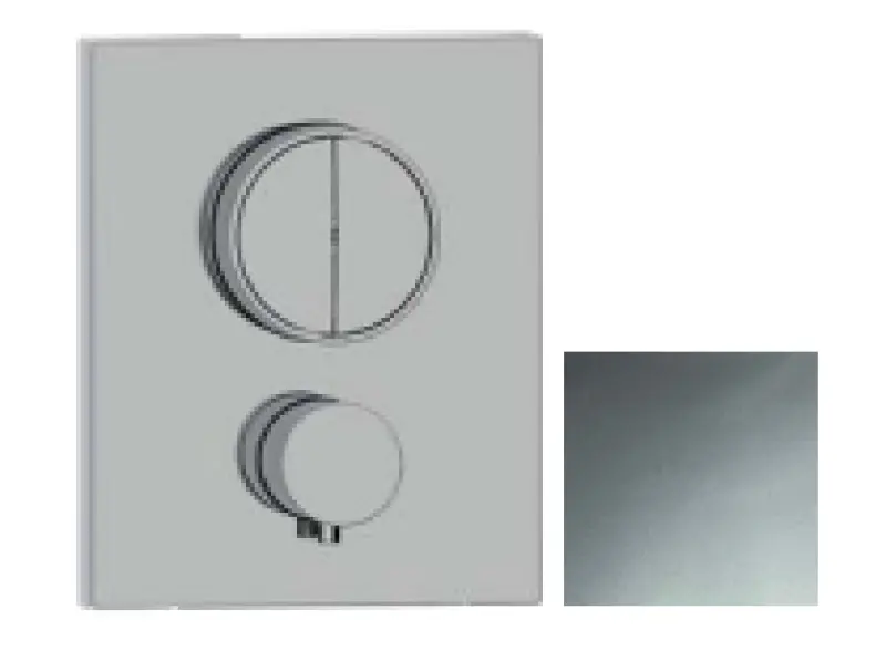 SB Push Square indbygningstermostat med trykknapsomskifter og volumenregulator krom 1208955122