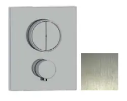 SB Push Square indbygget termostatventil med trykknap-omskifter og volumenregulator i rustfrit stål 1208955123