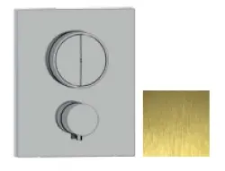 SB Push Square Indbygningstermostat med trykknap-omskifter og volumenregulator PVD guld 1208955129