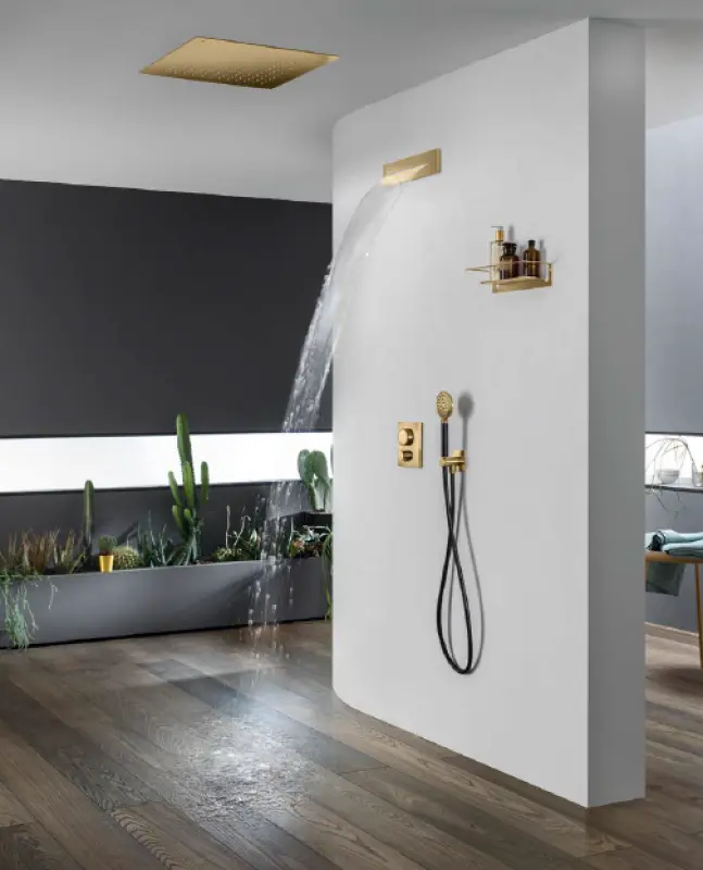 SB 316 Vandfald tud til badekar indbygning PVD kobber 1208955340